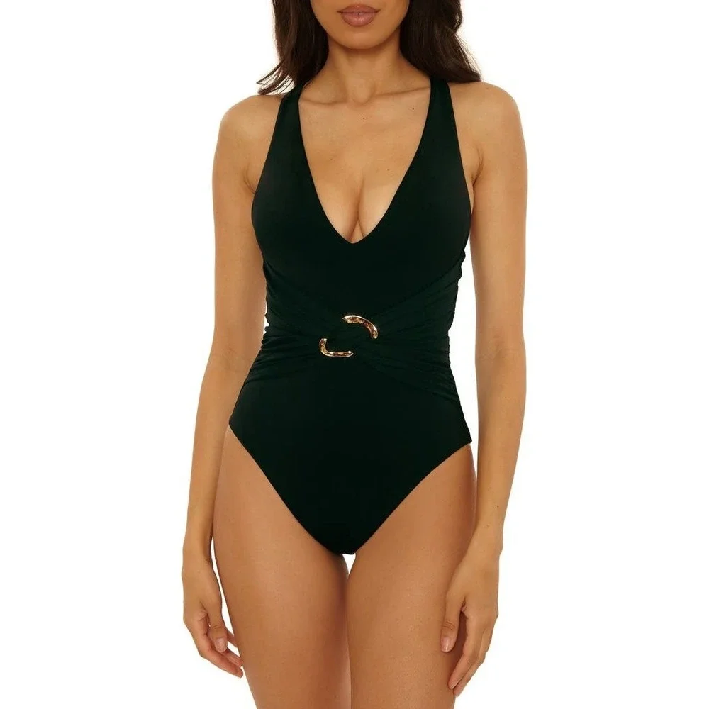 Trina Turk‎ Monaco Wrap One-Piece Swimsuit Women's Size 14
